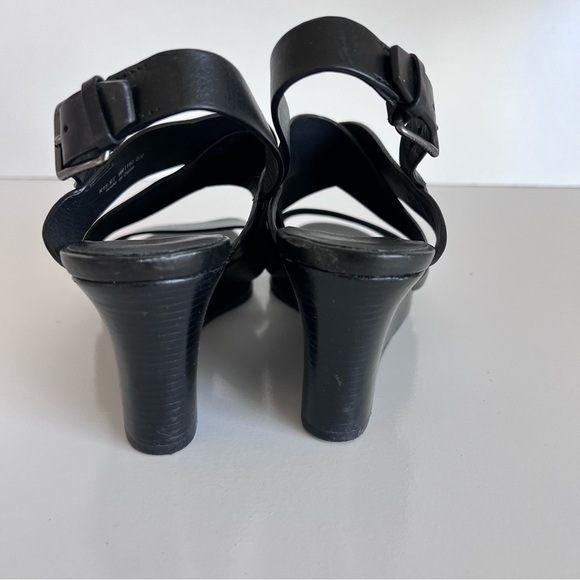 Cole Haan Women’s Penelope Black Leather Wedges 8.5B - Picture 6 of 14